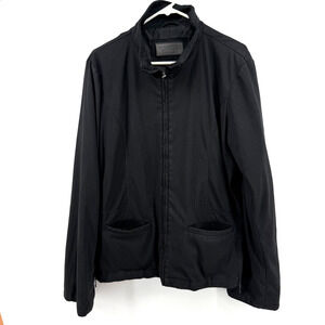 Weather Tamer Coat Womens Large Black Jacket Quilted Collar Flip Cuff Classy